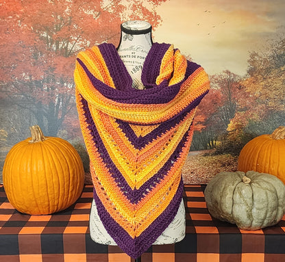 Autumn Sunset Hooded Scarf