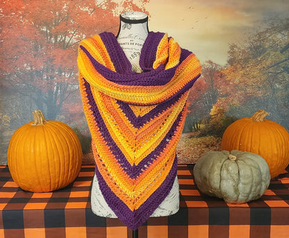 Autumn Sunset Hooded Scarf