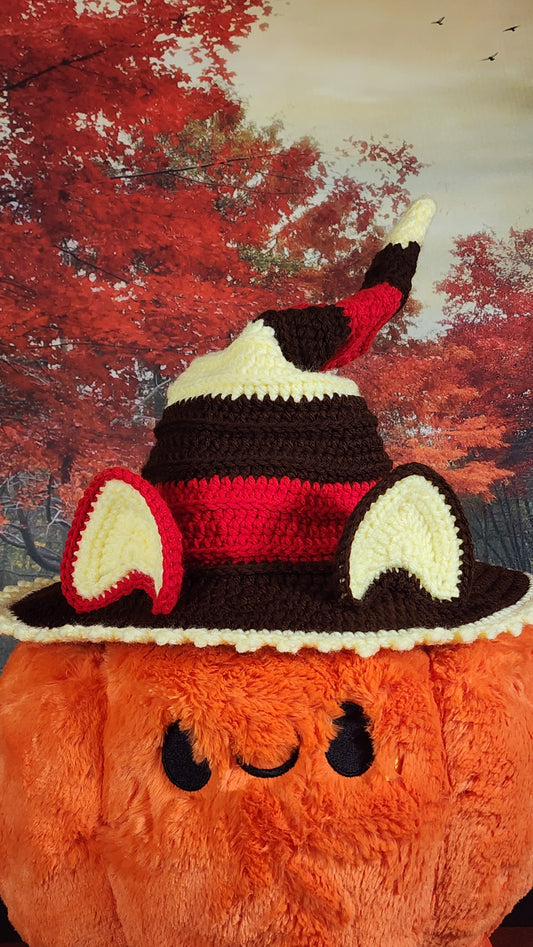 Scarecrow Kitty-Cat Witchy Hat