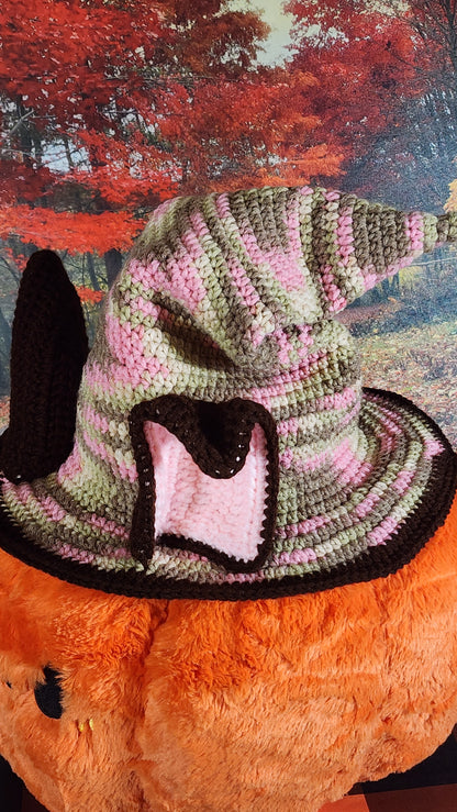 Pink Camo Bunny Witchy Hat